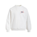 Men's Loose Fit Crewneck Graffiti Print Sweatshirt with Side Pockets