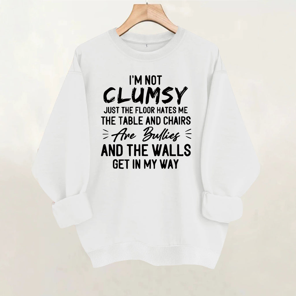I'm not stupid "printed loose velvet sweatshirt