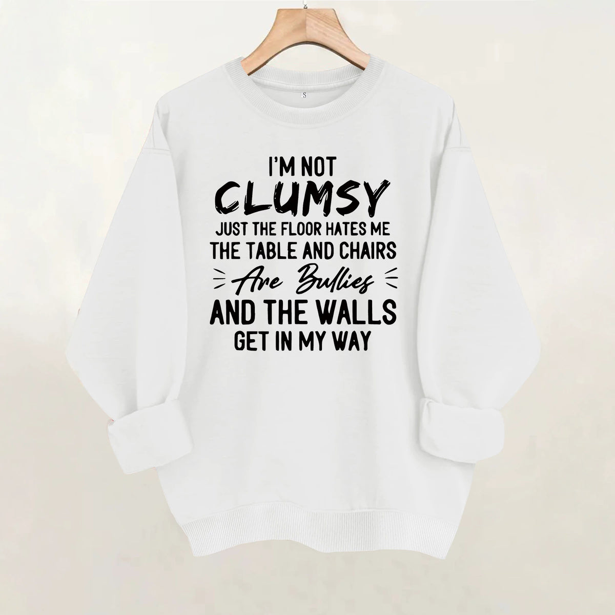 I'm not stupid "printed loose velvet sweatshirt