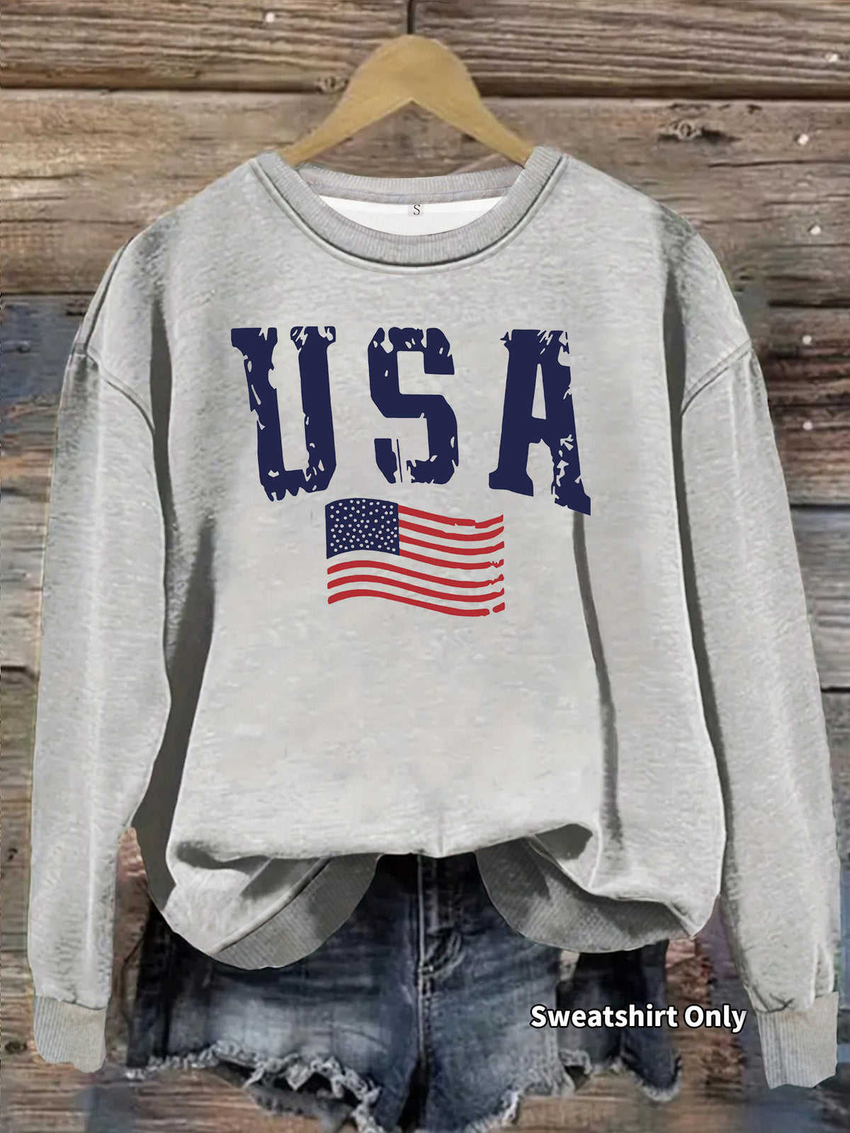 Loose velvet sweatshirt