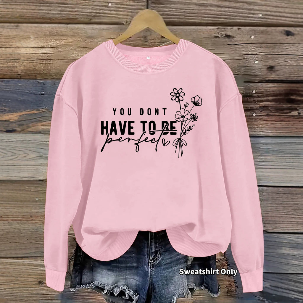 Inspirational English printed hoodie