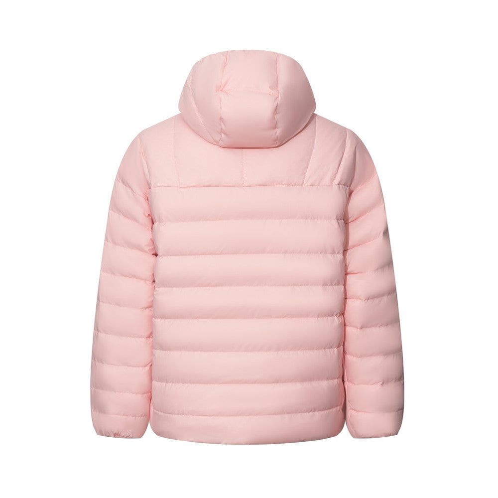 Men's Trendy Loose Quilted Half Zipper Hooded Down Puffer Jacket