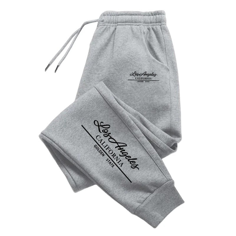 Gothic Letter Print Casual Sweatpants
