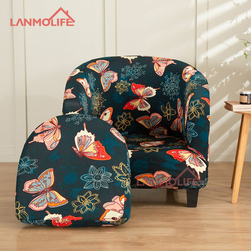 Full Coverage Protective Cover for Semi-Circular Bathtub Single Club Chair
