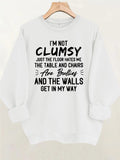 I'm not stupid "printed loose velvet sweatshirt
