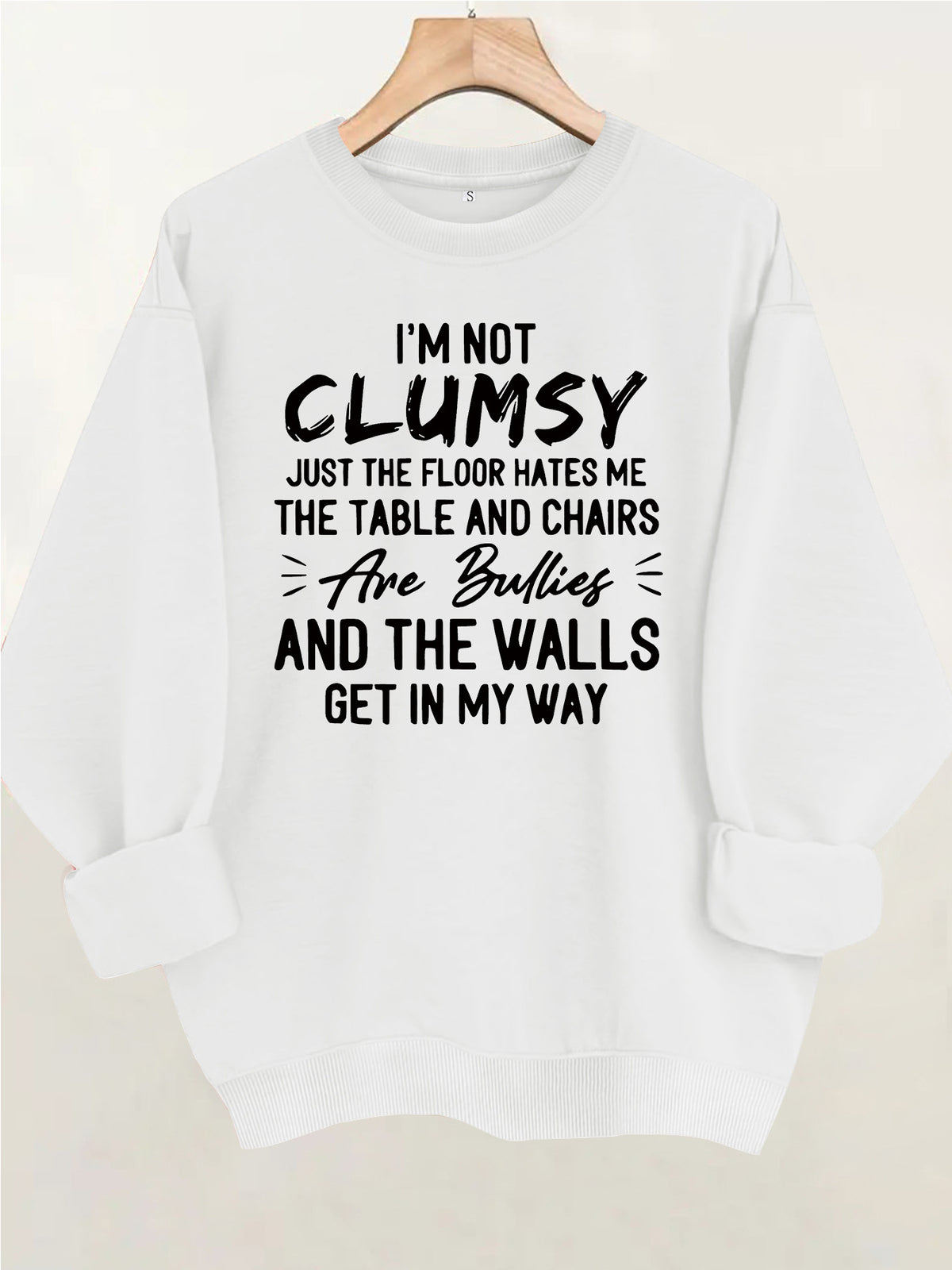 I'm not stupid "printed loose velvet sweatshirt