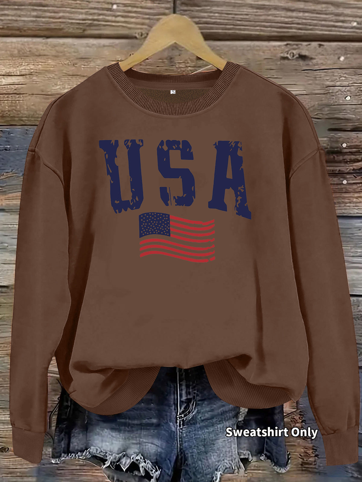 Loose velvet sweatshirt