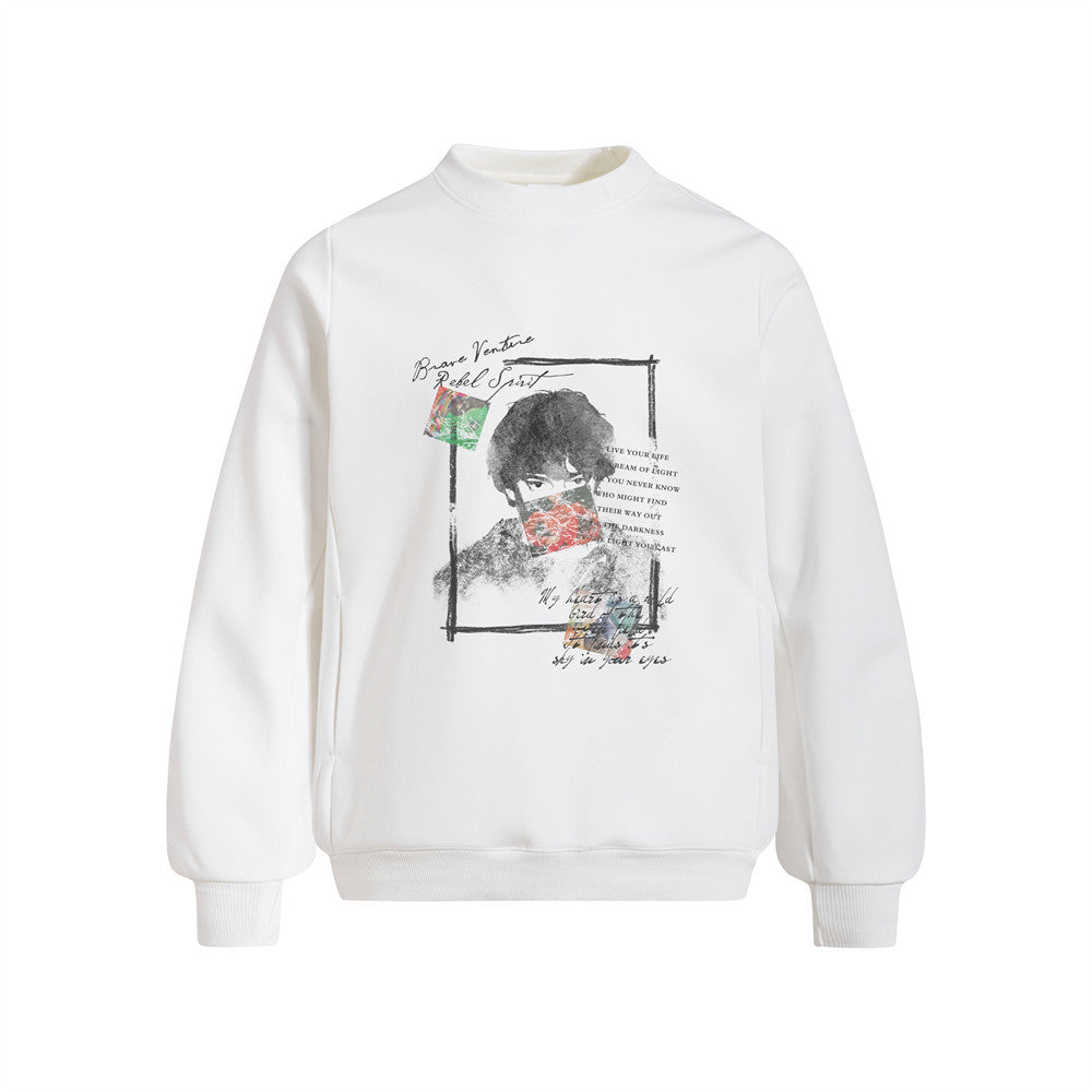 Men’s Portrait Graphic Crewneck Sweatshirt