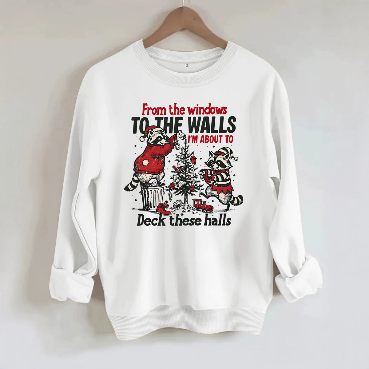 Loose velvet sweatshirt