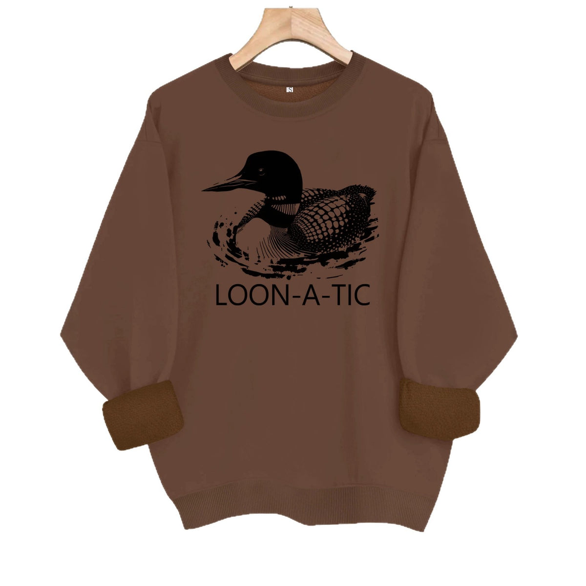 Round neck long sleeved sweatshirt
