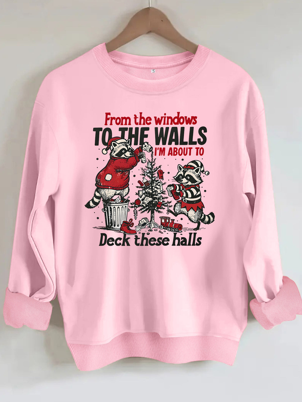 Loose velvet sweatshirt