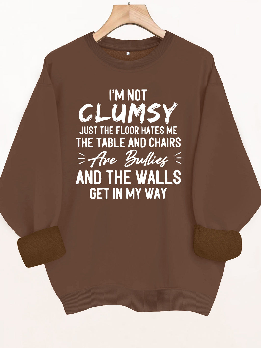 I'm not stupid "printed loose velvet sweatshirt