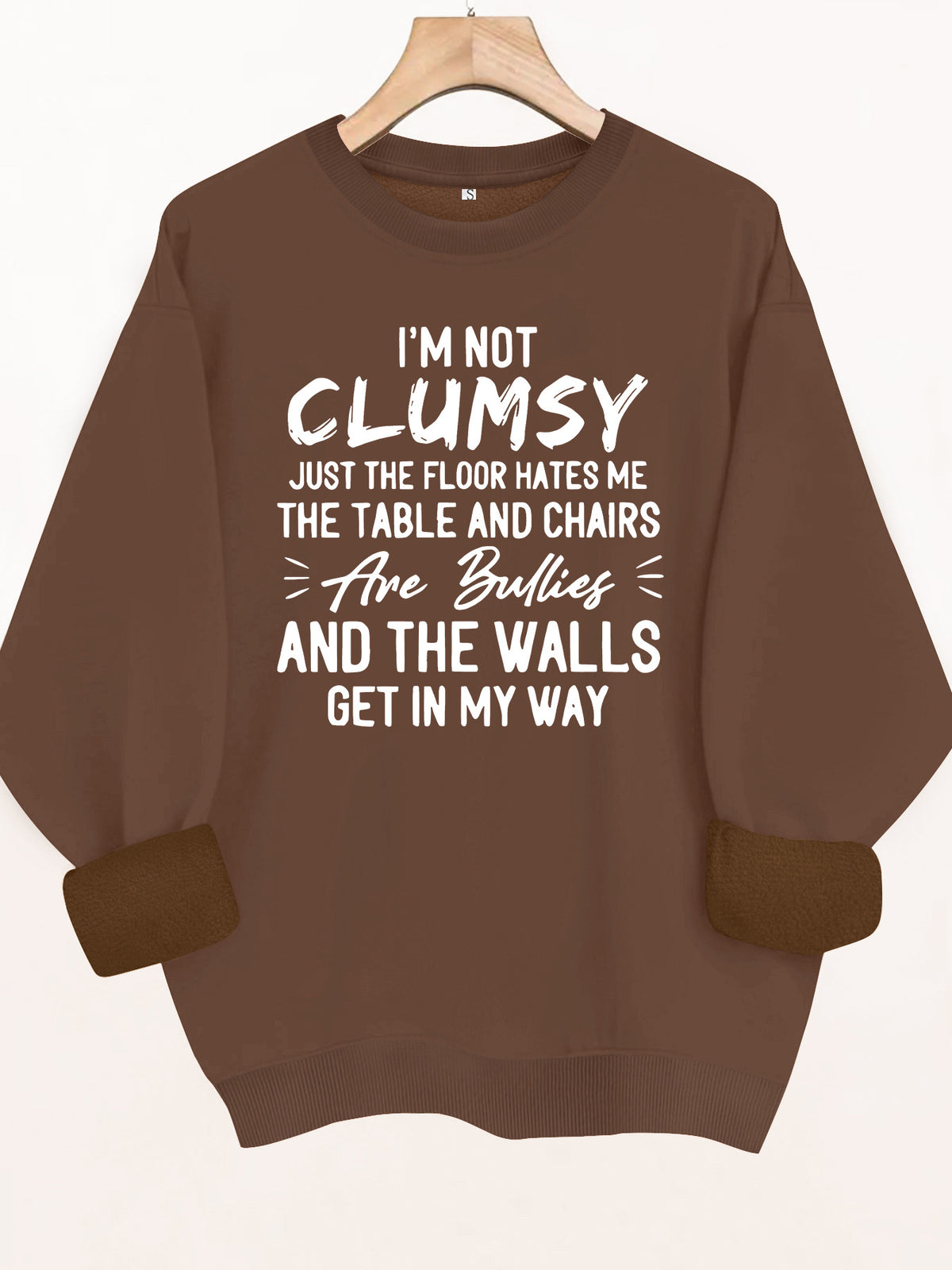I'm not stupid "printed loose velvet sweatshirt