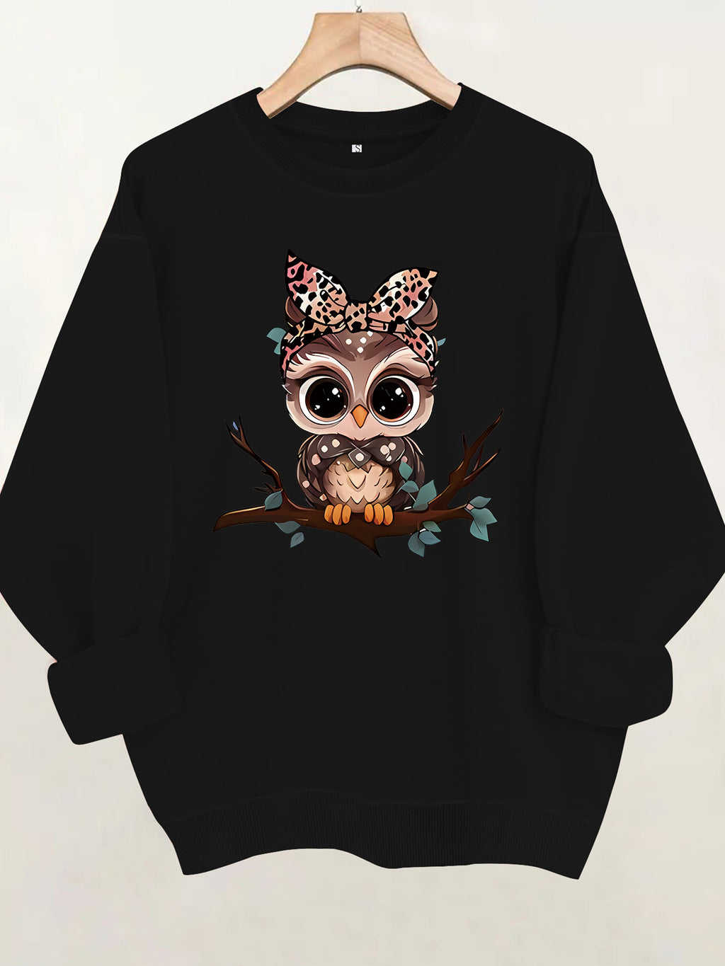 Round neck fleece hoodie for women