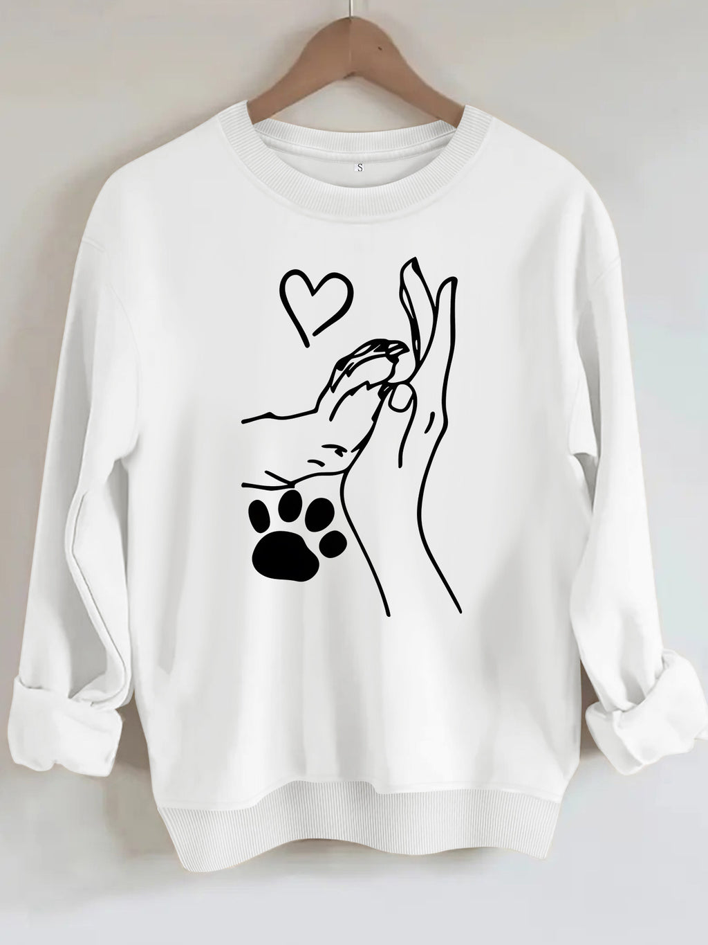 Long sleeved fleece hoodie