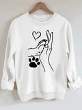 Long sleeved fleece hoodie