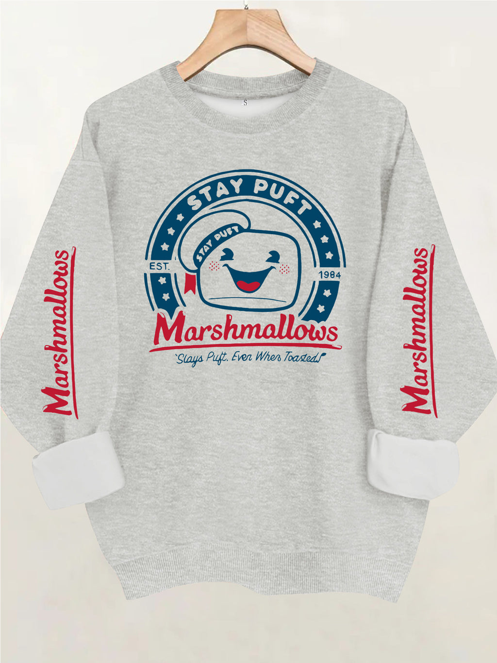 Round neck long sleeved sweatshirt, loose fit
