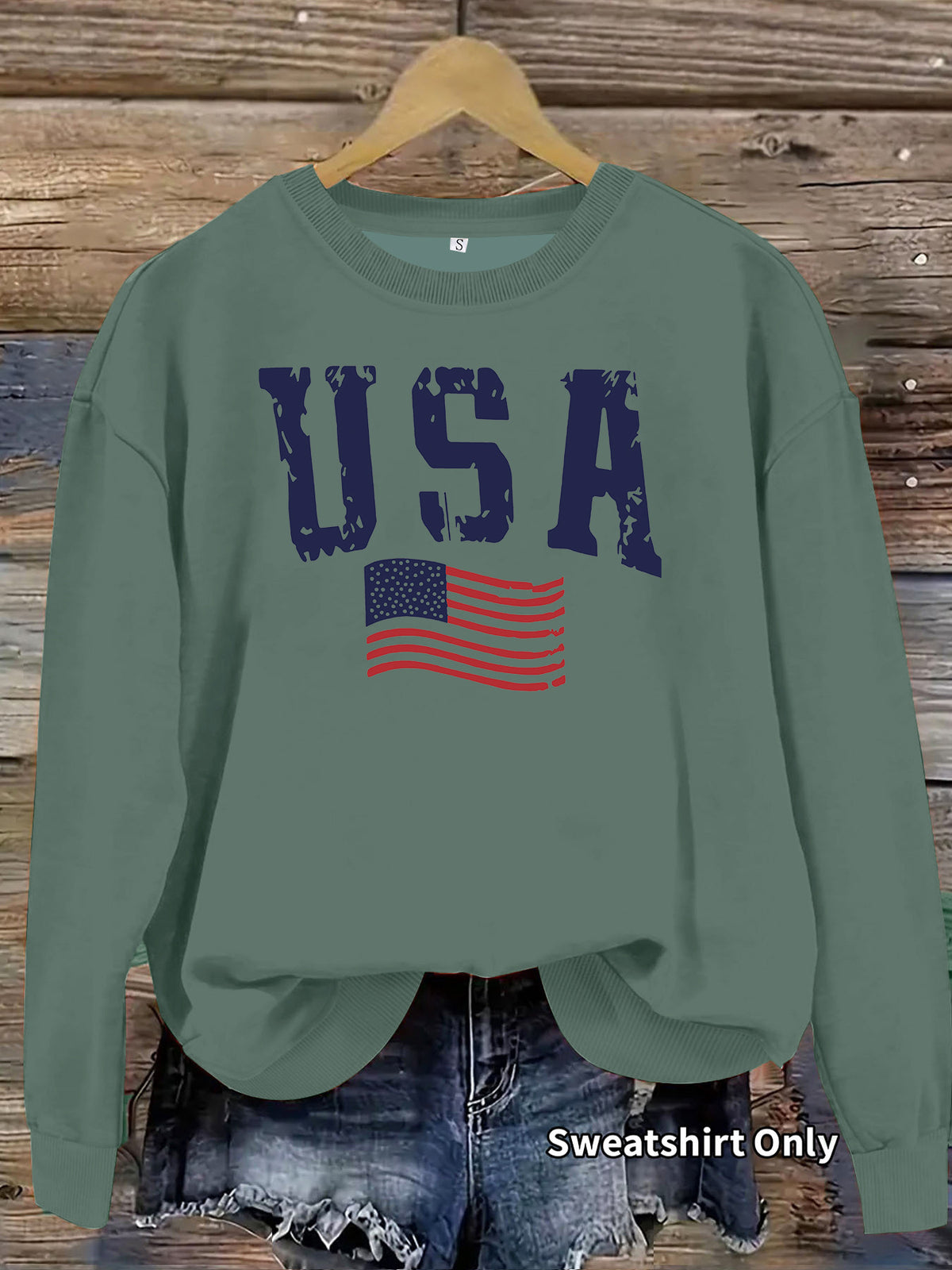 Loose velvet sweatshirt
