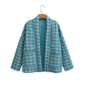 Quilted Cotton Jacket for Women Loose Casual Coat