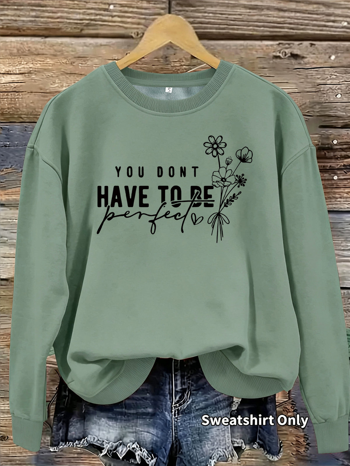Inspirational English printed hoodie
