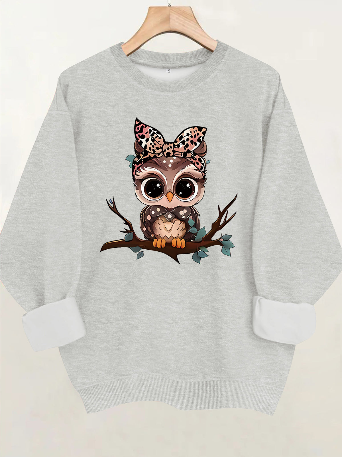 Round neck fleece hoodie for women