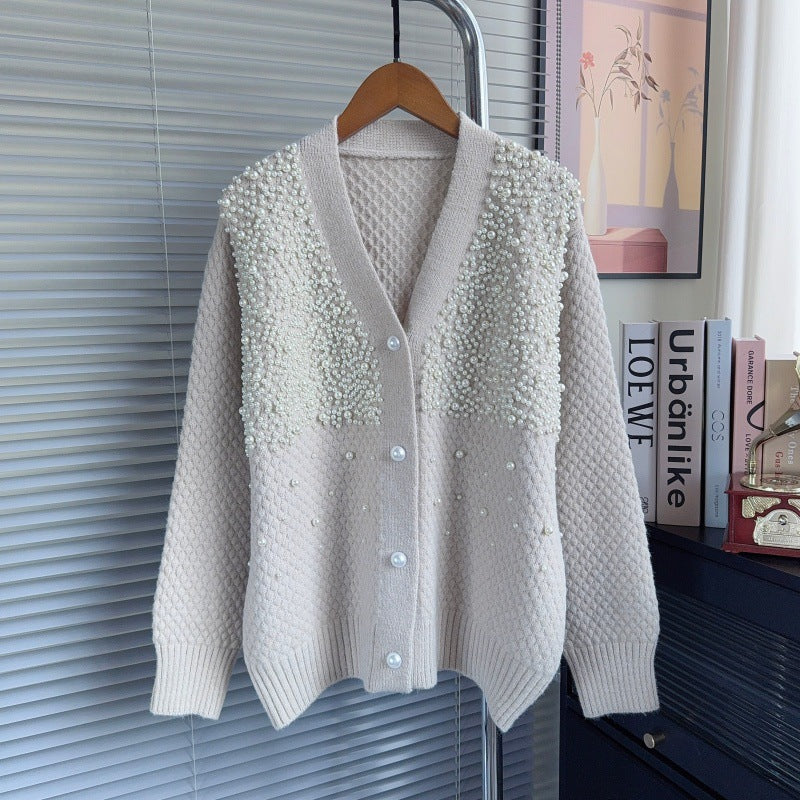 V-neck long sleeved sweater