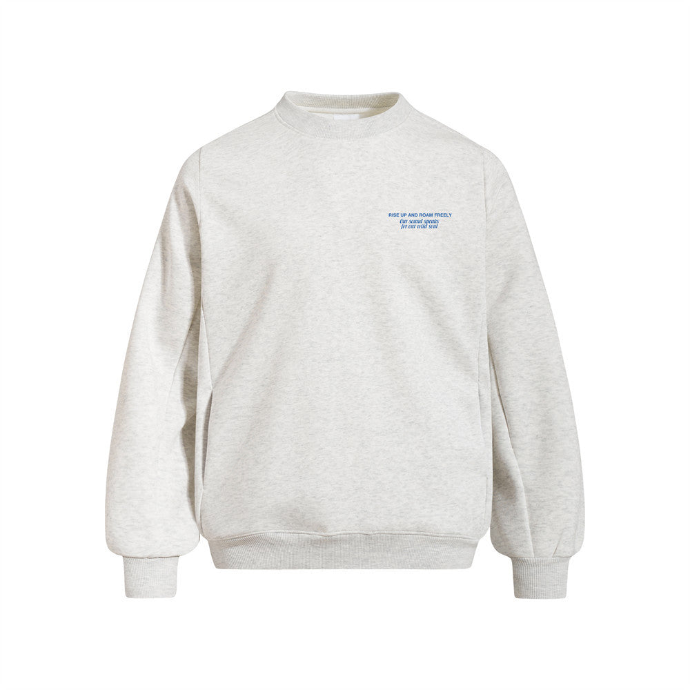 Men's Casual Star Print Long Sleeve Crew Neck Pullover Sweatshirt