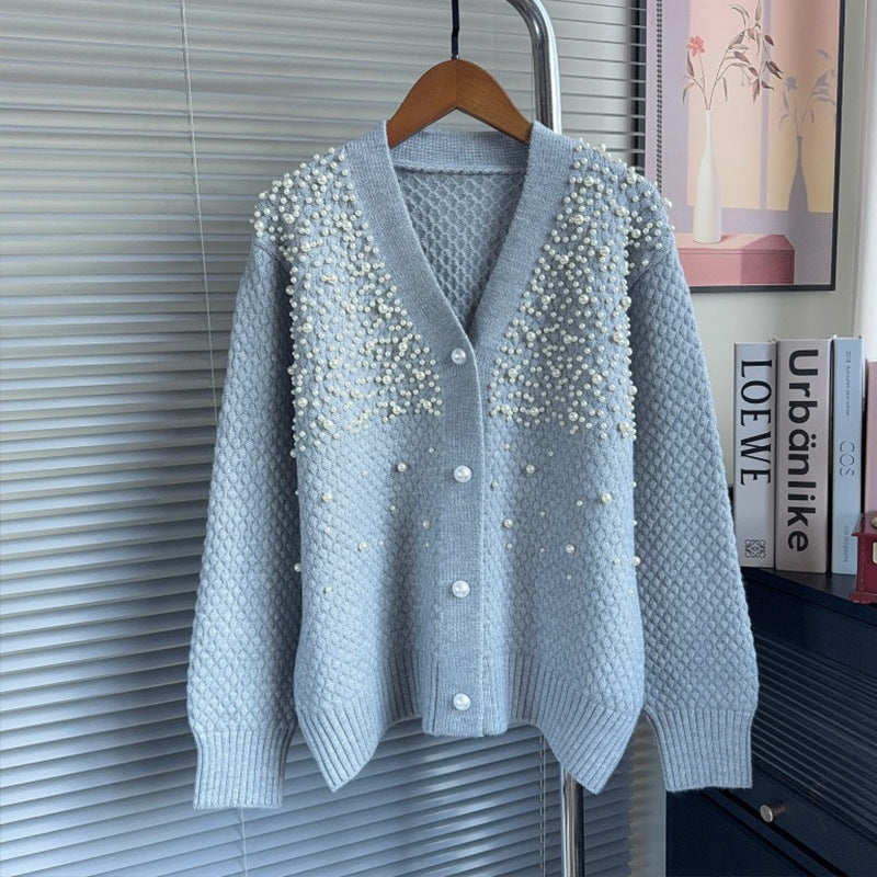 V-neck long sleeved sweater