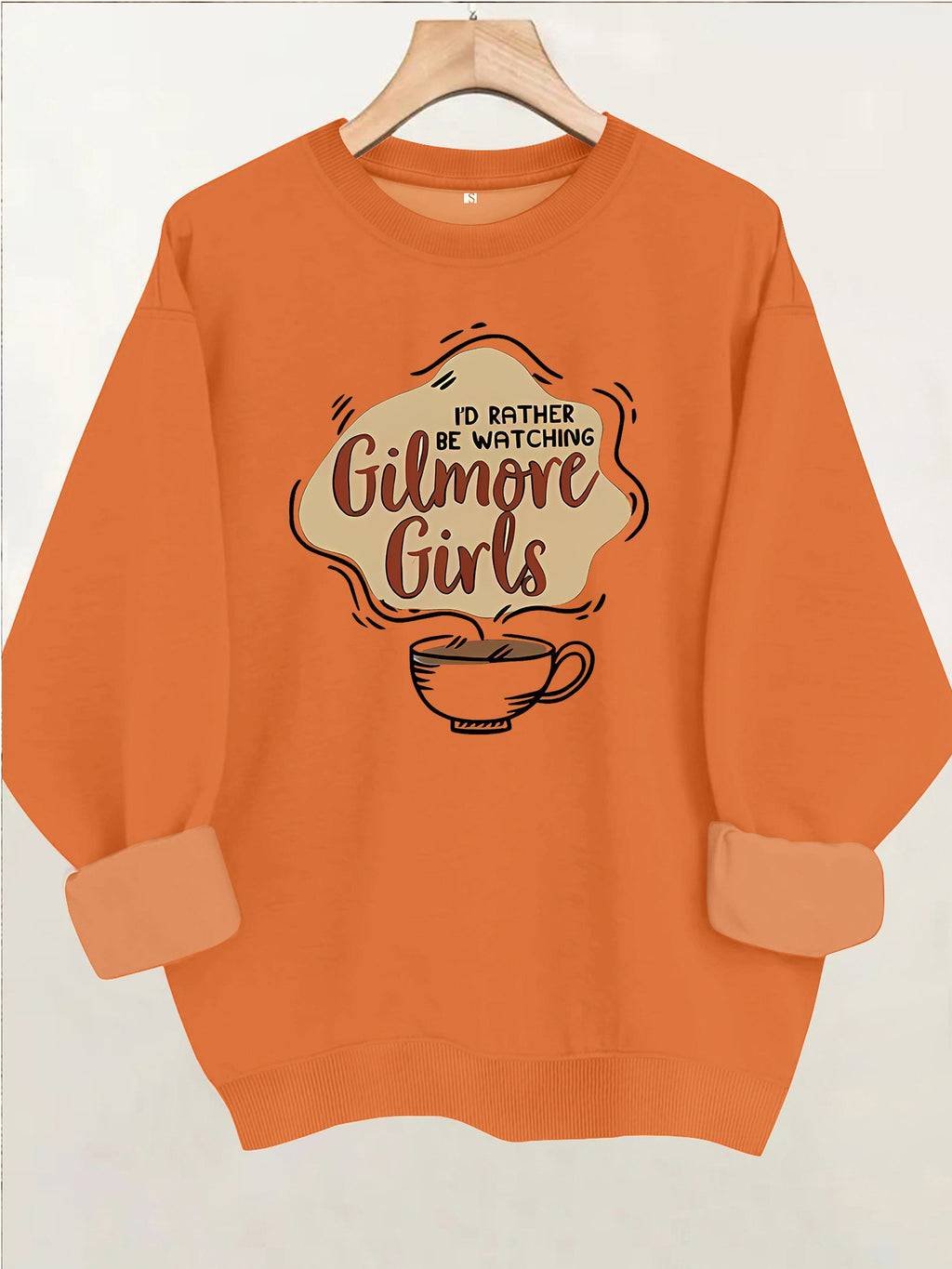 Round neck fleece sports hoodie