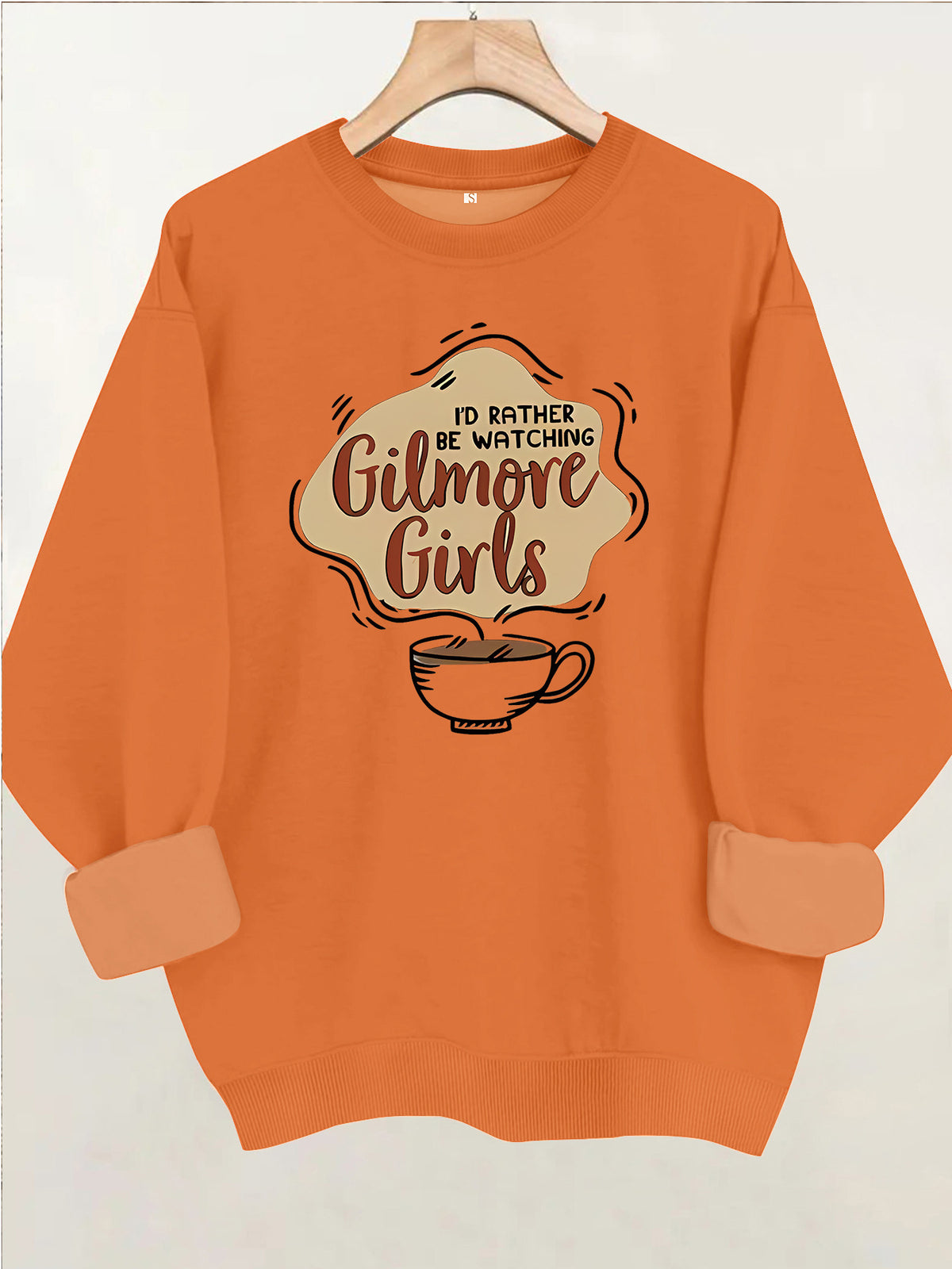 Round neck fleece sports hoodie