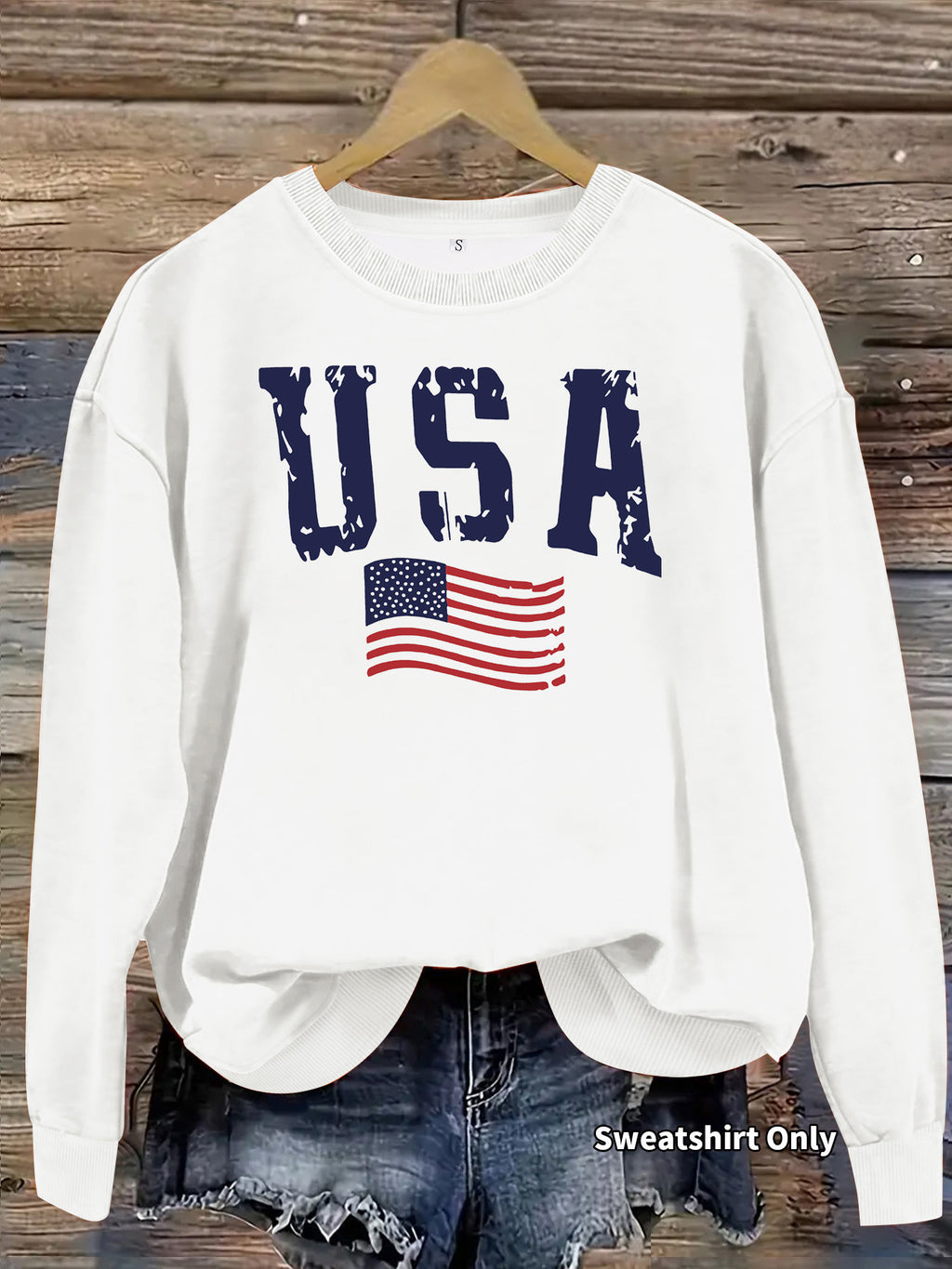 Loose velvet sweatshirt