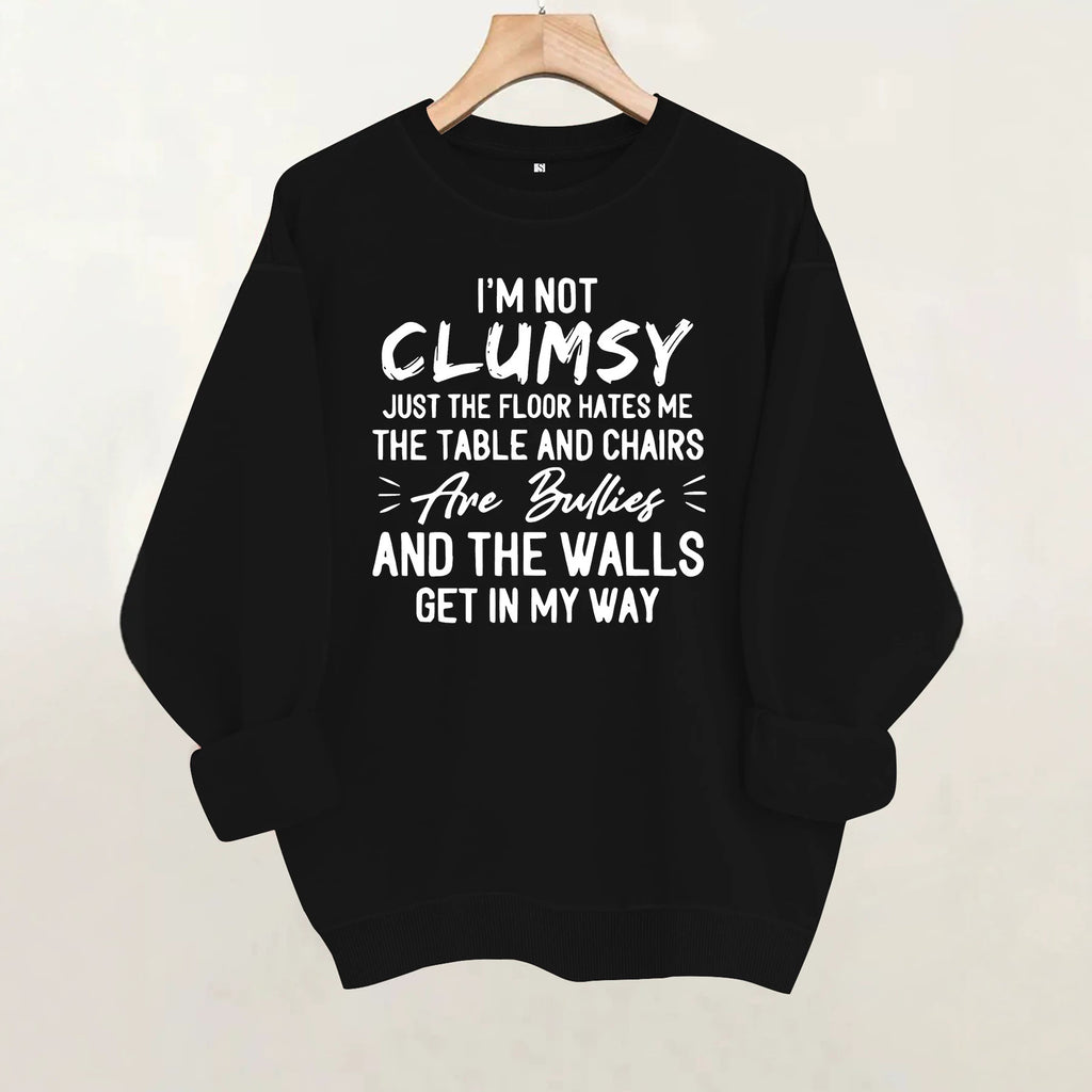 I'm not stupid "printed loose velvet sweatshirt