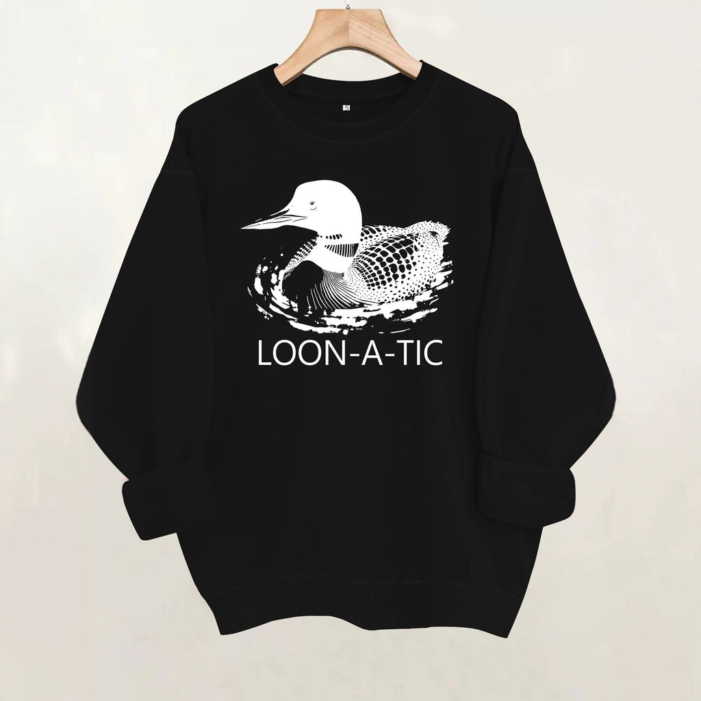 Round neck long sleeved sweatshirt
