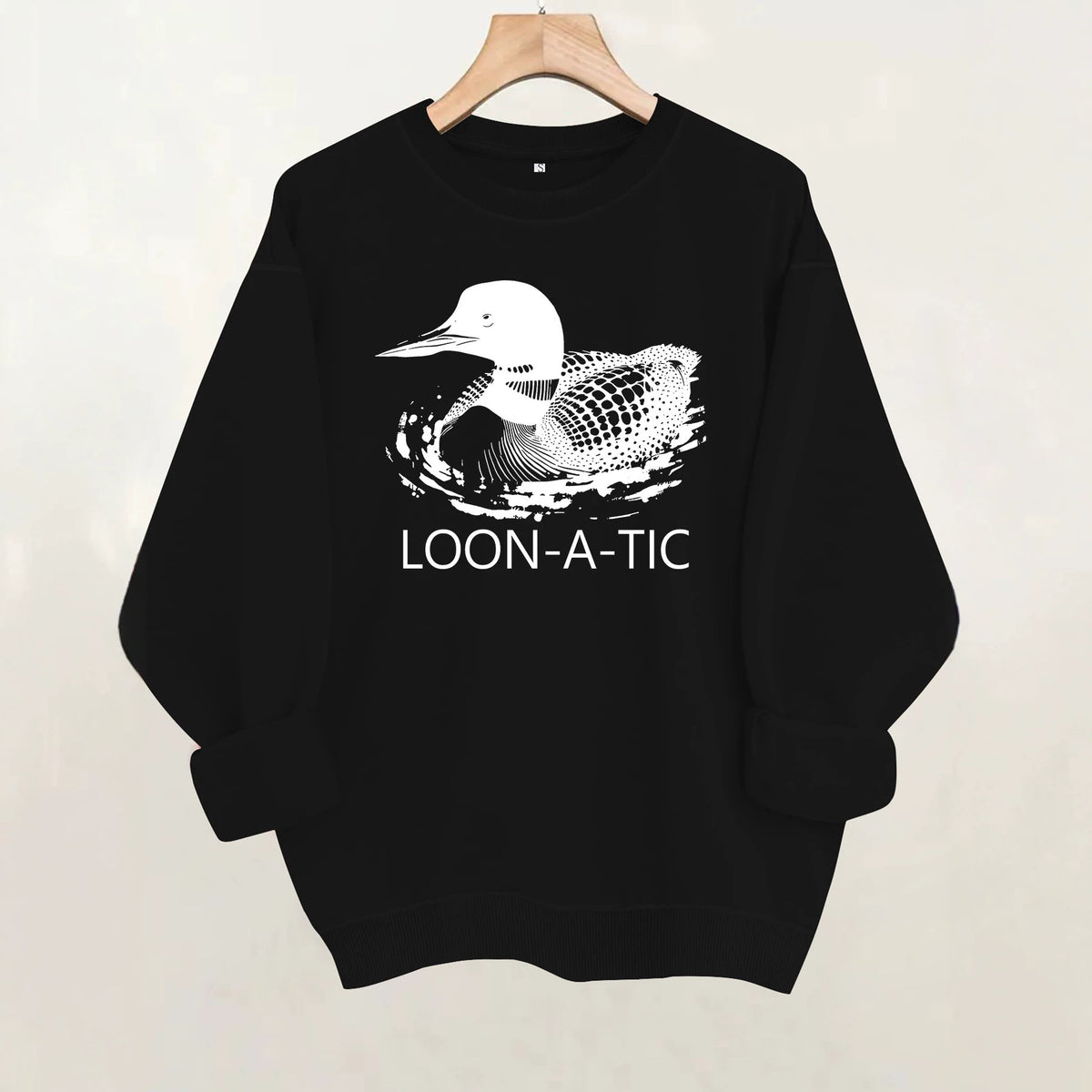 Round neck long sleeved sweatshirt