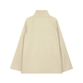 Versatile button lapel long sleeved trench coat jacket