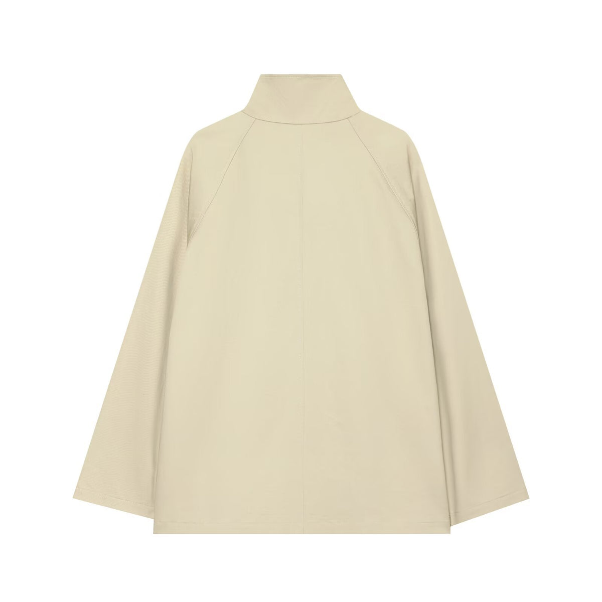 Versatile button lapel long sleeved trench coat jacket