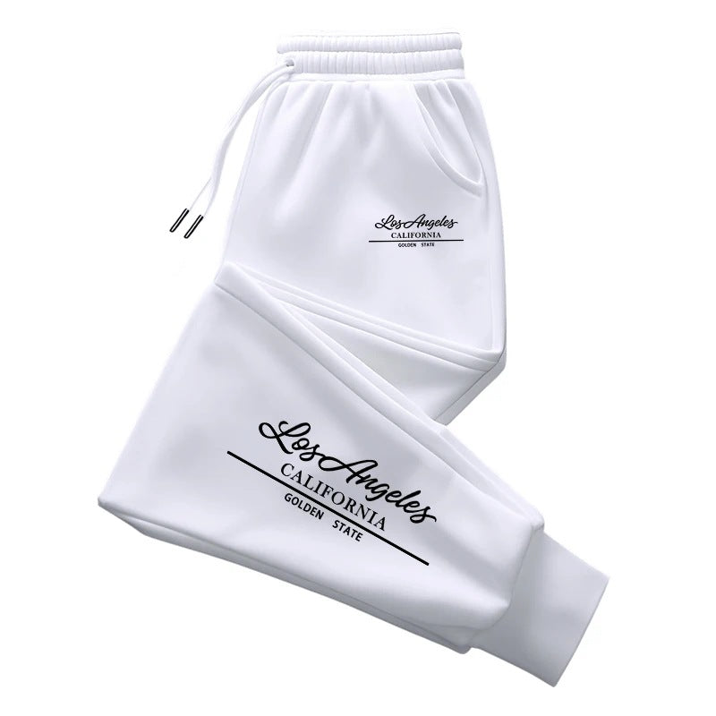 Gothic Letter Print Casual Sweatpants