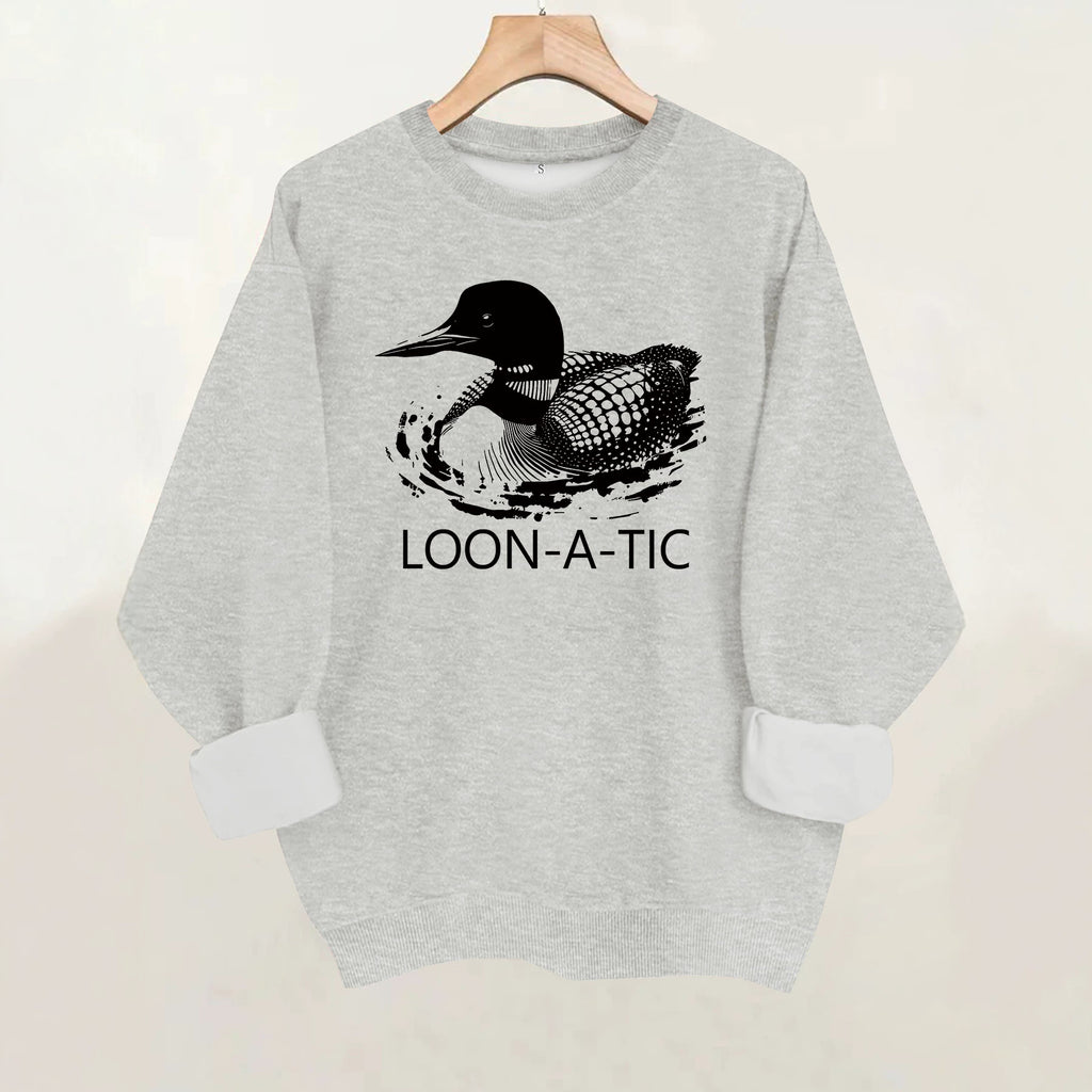 Round neck long sleeved sweatshirt