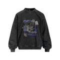 Men's Vintage Graffiti Letter Print Long Sleeve Crew Neck Hoodie