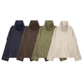 Simple casual long sleeved double breasted short windbreaker jacket