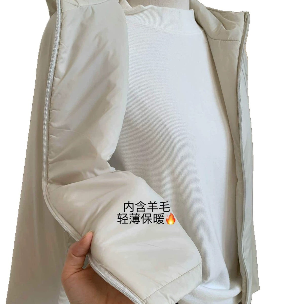 Winter Windproof Cotton Filled Zip Up Hooded Slim Fit Short Jacket
