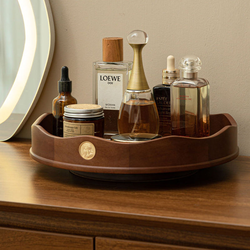 Solid wood cosmetic storage box