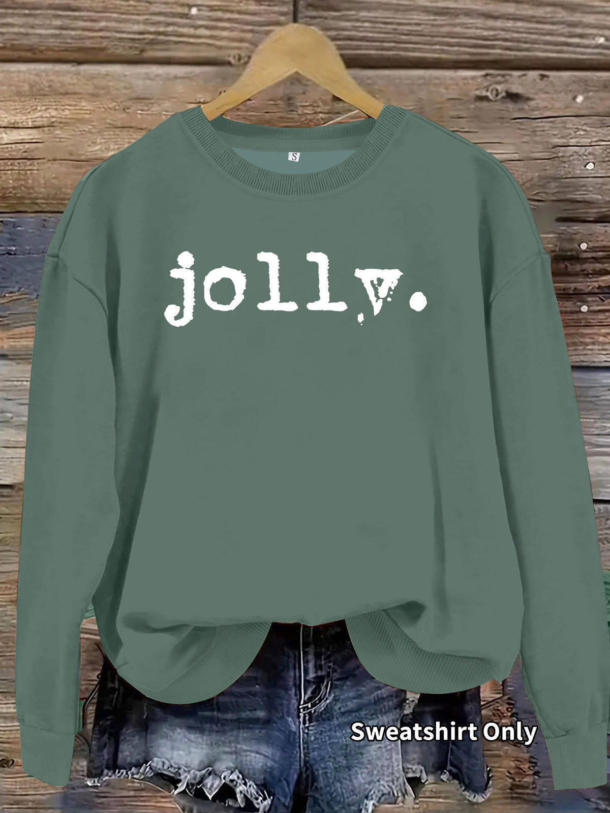 Round neck fleece hoodie