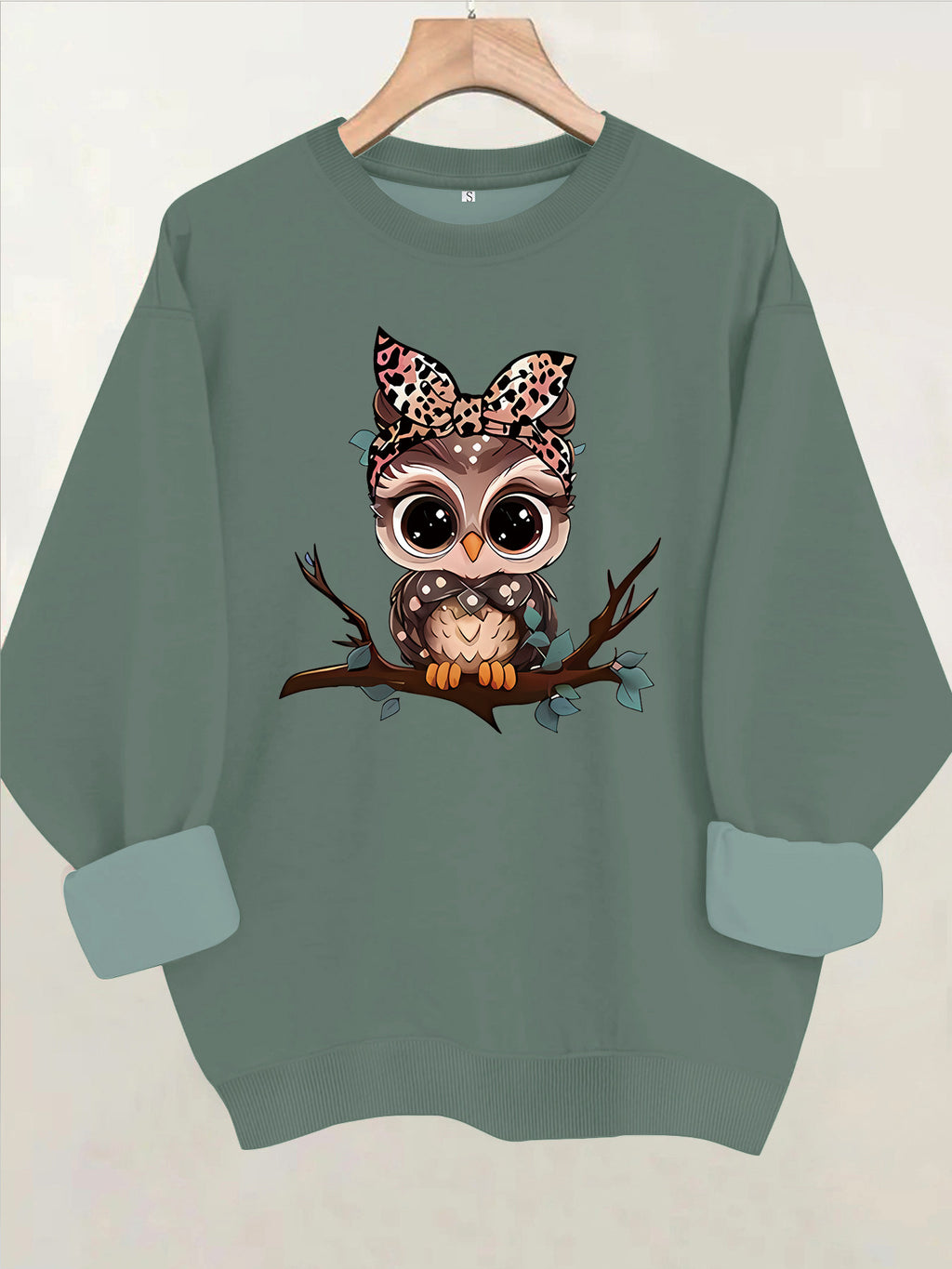Round neck fleece hoodie for women