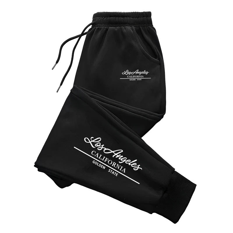 Gothic Letter Print Casual Sweatpants