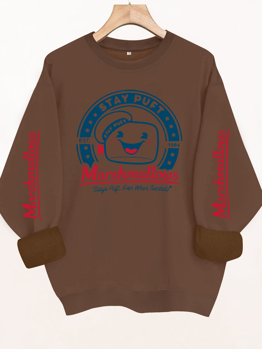 Round neck long sleeved sweatshirt, loose fit