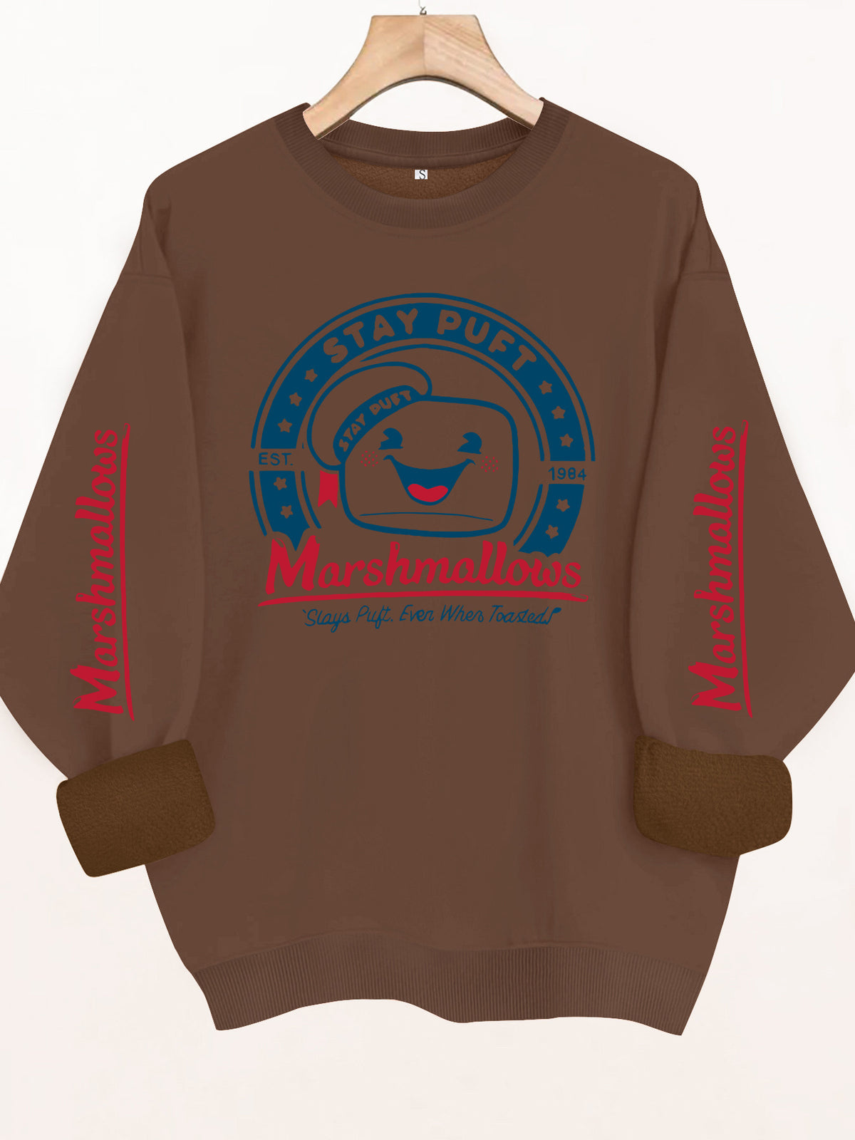 Round neck long sleeved sweatshirt, loose fit