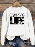 Round neck shirt with star moon letter print hoodie