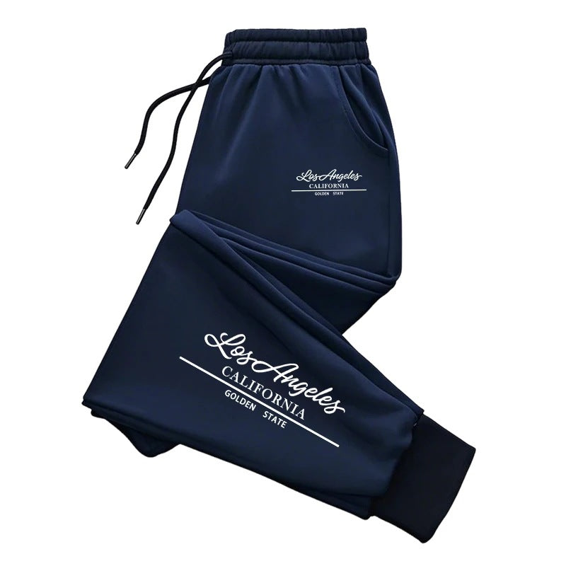 Gothic Letter Print Casual Sweatpants