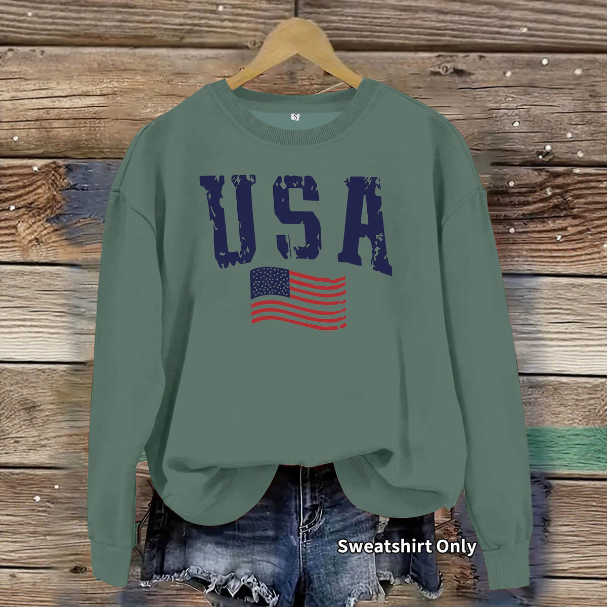 Loose velvet sweatshirt